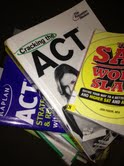 Many students choose ACT and SAT books much like these in order to help them prepare for the tests.