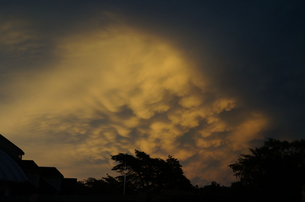 Storm clouds over the football game against Palatine