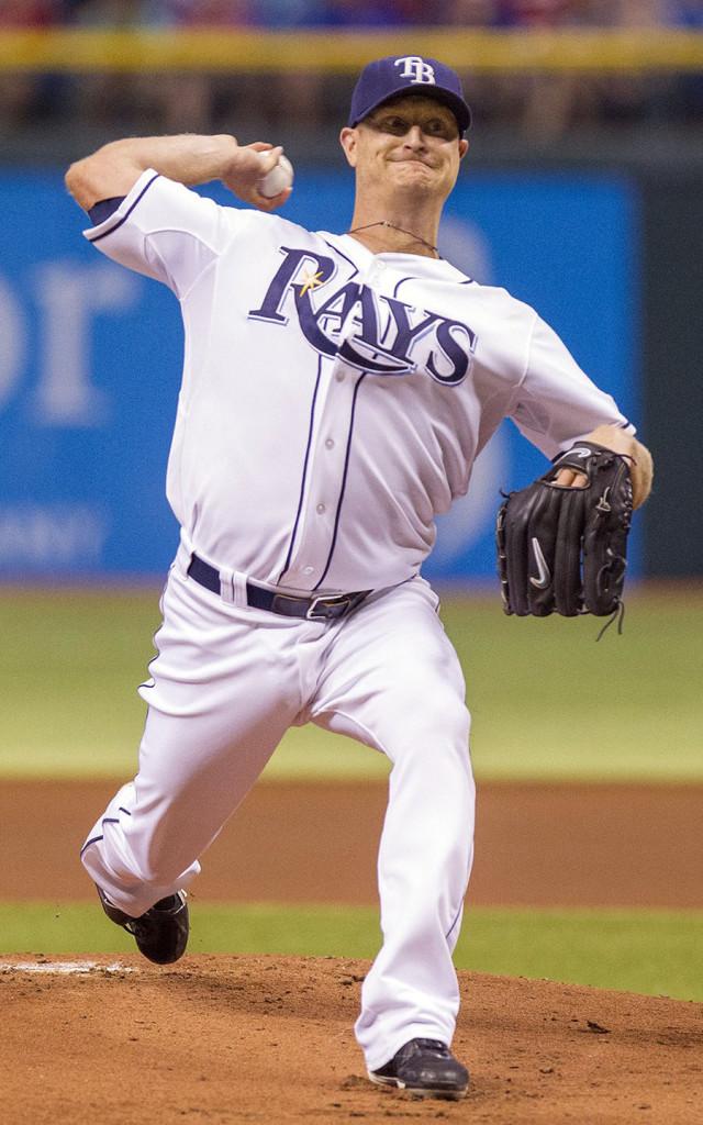 Tampa Bay Rays pitcher Alex Cobb delivers in the first inning against the Boston Red Sox at Tropicana Field in St. Petersburg, Florida, on Wednesday, September 11, 2013. 