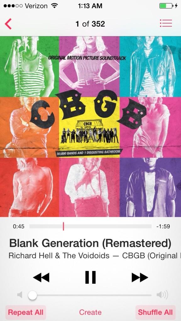 The iTunes Deluxe version of the CBGB soundtrack album artwork features the movie's actors as the featured artists (all songs should now be labeled correctly).