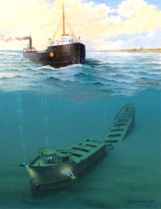 Shipwreck remains in the Great Lakes