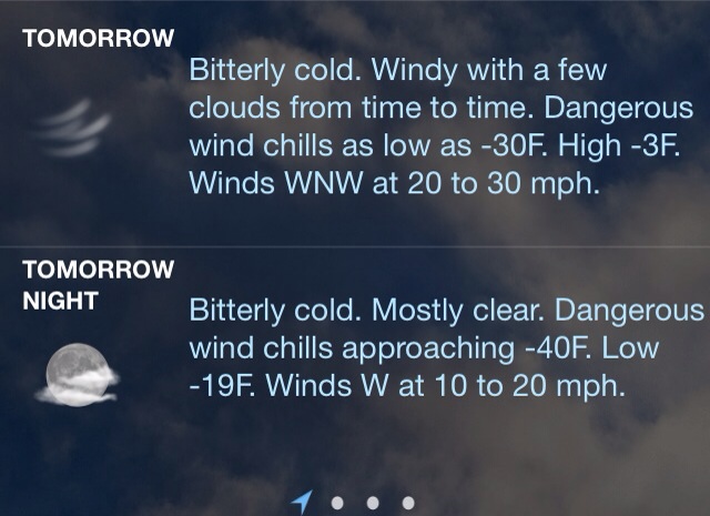 Weather Channel's forecast for Monday