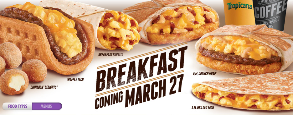 Taco Bell introduces new menu March 27 at 7 a.m. 