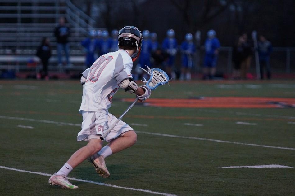 Junior Nick Bagatti runs towards goal before scoring. 