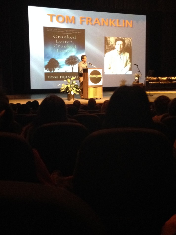 Author Tom Franklin performed at Writers Week on Tuesday. 