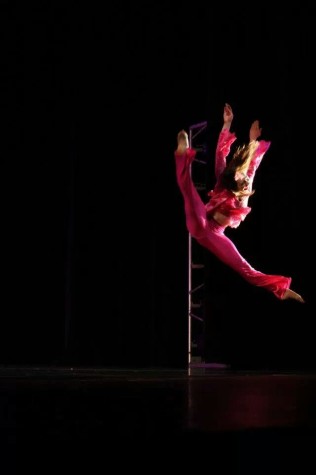 Johnson dances in the Orchesis performance at LHS.