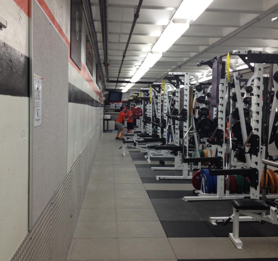 The LHS weight room layout has been changed recently to increase safety and mobility