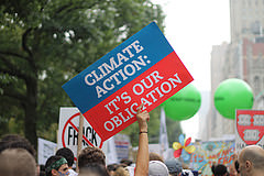 Marchers at the climate change demonstrations two weeks ago called for UN representatives to pass resolutions to decrease carbon emissions.