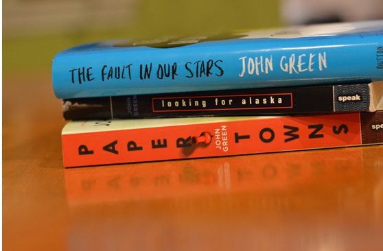 The Fault in Our Stars, Looking for Alaska, and Paper Towns are all books by John Green being adapted into  movies.

