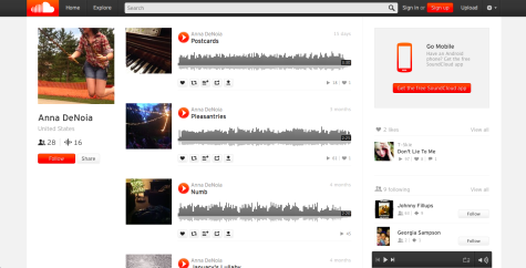 LHS student Anna DeNoia's SoundCloud Profile.