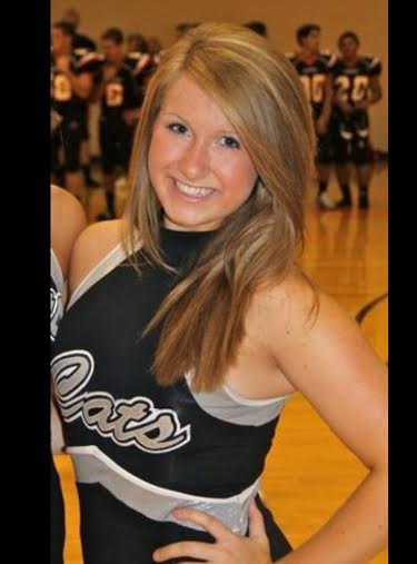 photo courtesy of Mrs. Jodi Hackendahl; Kelly was a Varsity Poms athlete during her years at LHS. 