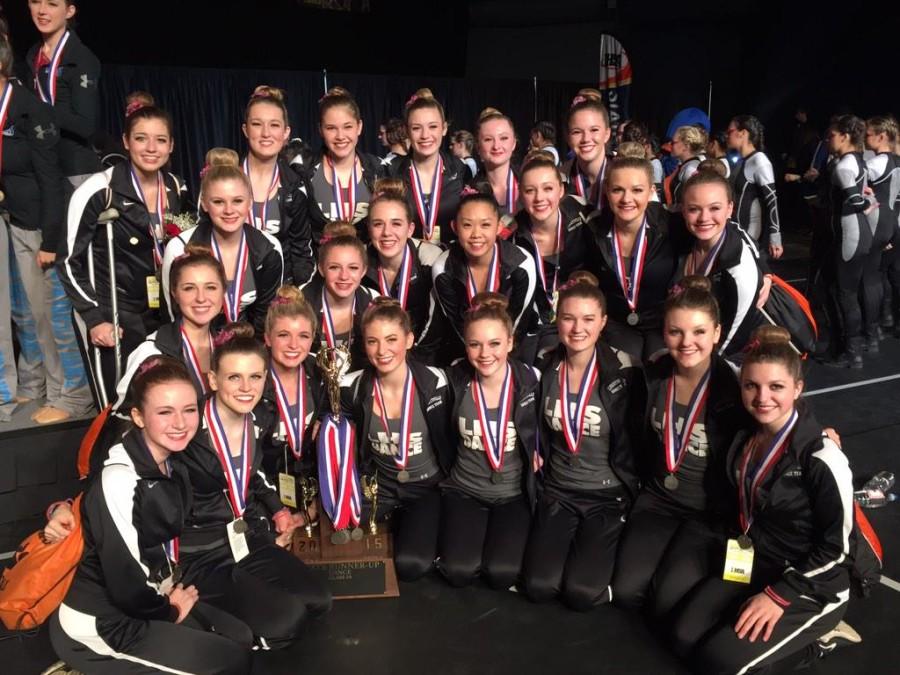 The LHS poms squad after their 2nd place performance at today's State finals. 