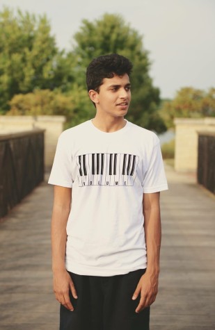 Arooj modeling his successful, self run clothing line, Volume. Photo from Facebook