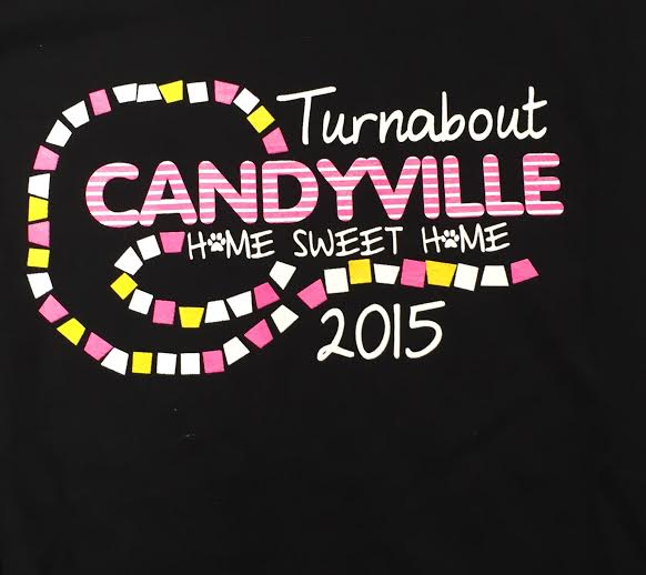 Turnabout CandyVille 2015 logo that will also appear on the shirts as well.