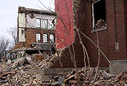 Bricks from the old building to be saved and sold to community