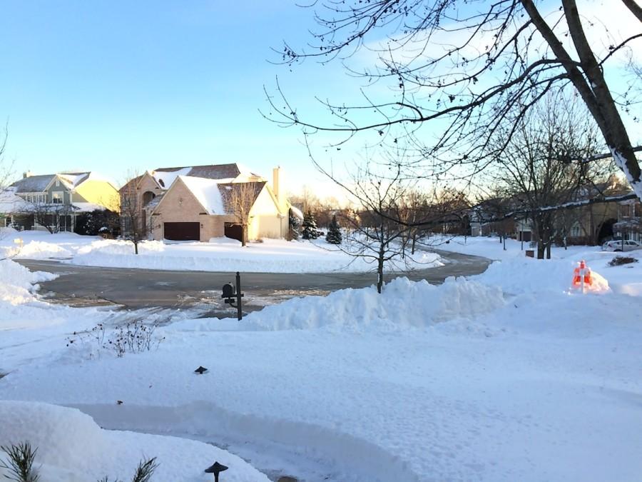 Snowy neighborhoods seemed to be a lesser priority of the village, as it took much longer to clear them.