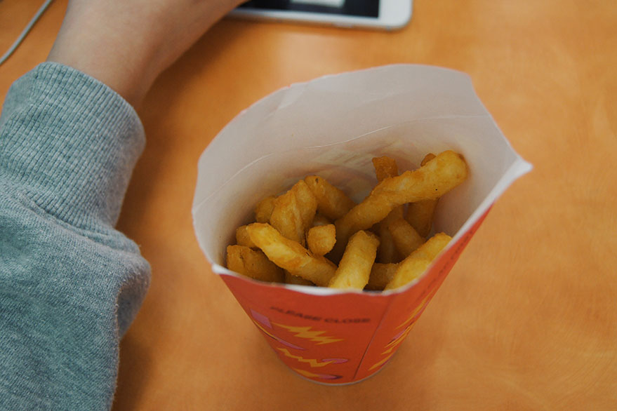This is the golden and crispy look of the new fries.