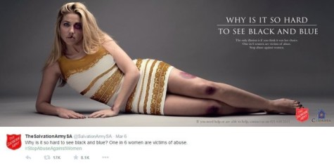The new domestic violence campaign from The Salvation Army features "The Dress" and a caption to match. 