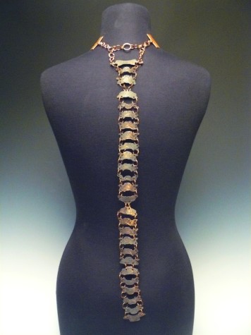 Caffero's jewelry piece, "Vertebrae", is meant to accurately resemble the human spine, and won her a silver medal at the National Scholastic Art & Writing National Awards last month.