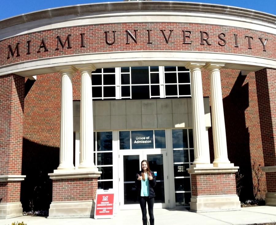 Junior Macey Neubauer visited Miami University in Ohio over Spring Break.