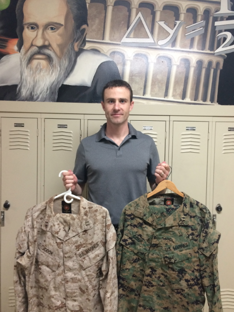 Currently a physics teacher at LHS, Mr. Cook's active duty ended in 2009, but he still remains part of the IRR.