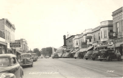 A view of Downtown Libertyville from 1946