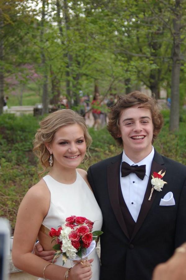 The Drops of Ink staff finds that it is much more appropriate for junior couples with a considerable amount of senior friends, like Nina Reiter and Max Michelotti pictured above, to attend prom.