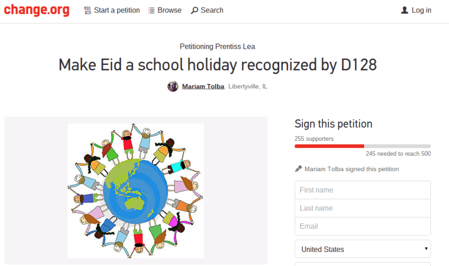 Mariam Tolba's petition on change.org.