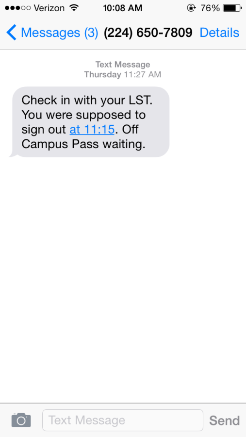 The LSTs send texts to students from a program called Google Voice. 