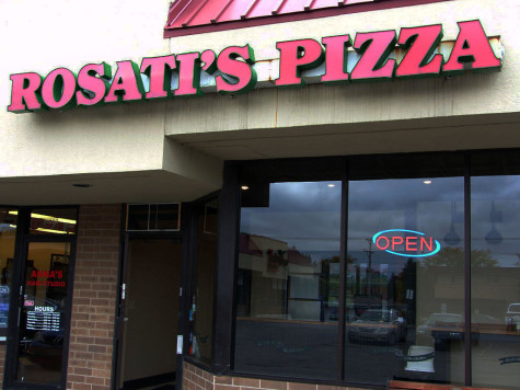Located five minutes away and open at 11 a.m., Rosati's offers food that is priced at approximately five to ten dollars and ready in one minute.