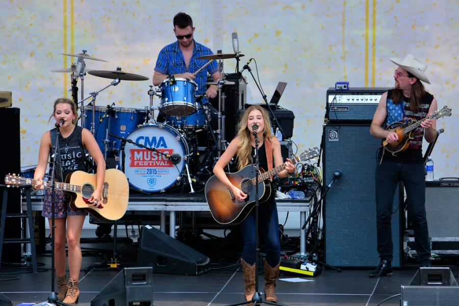 Maddie and Tae performing at the CMA Festival 2015 in Nashville.