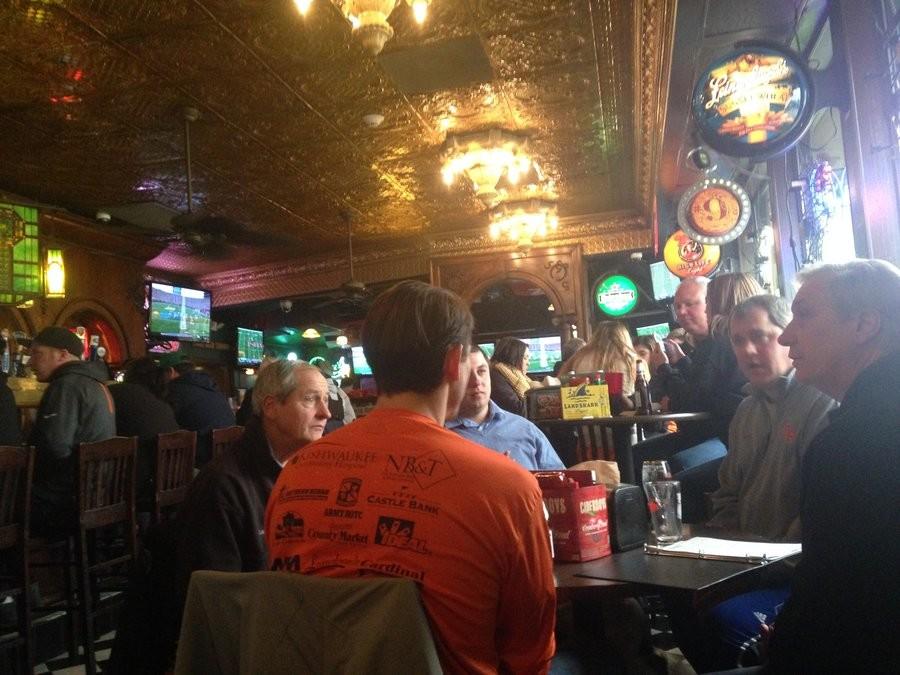 Many fans gathered at a sports bar in Dekalb called Fattys for a pregame snack. 
