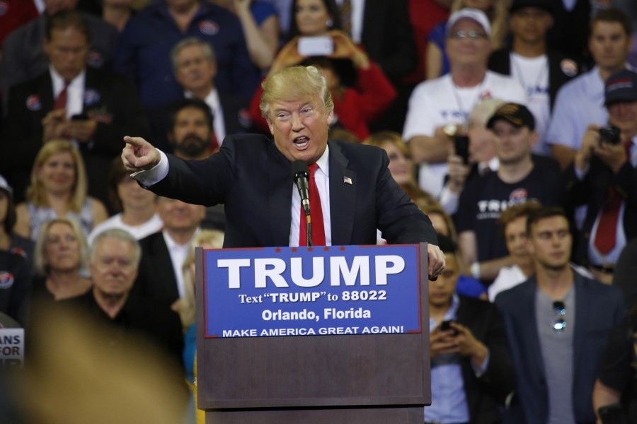 Trump is the Republican front runner while Cruz and Rubio are playing catch up.
