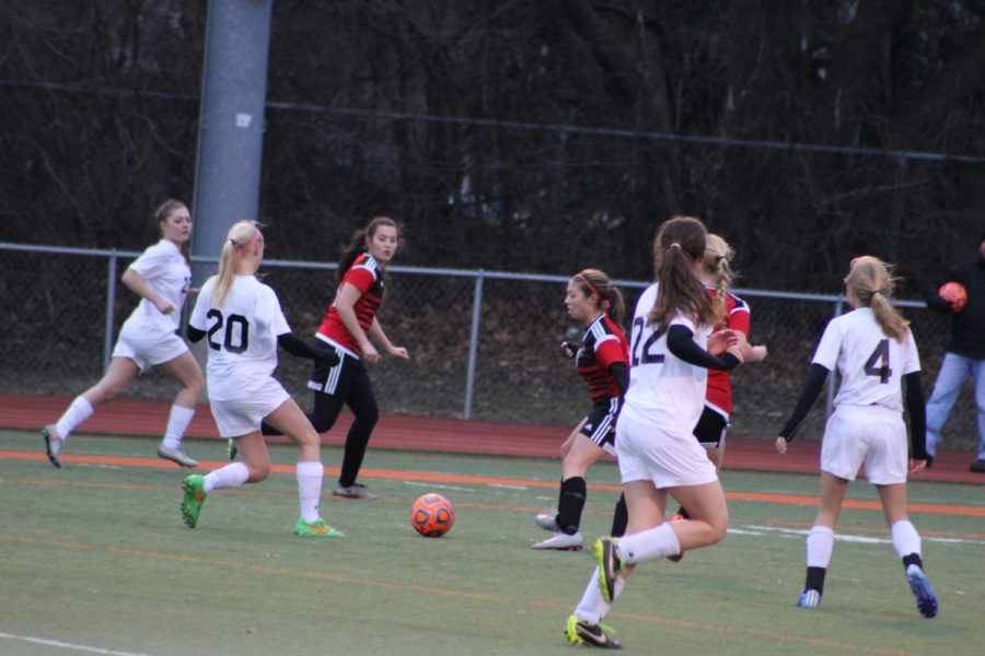 The LHS varsity girl's soccer team won three out of four games in the Pepsi Showdown tournament.