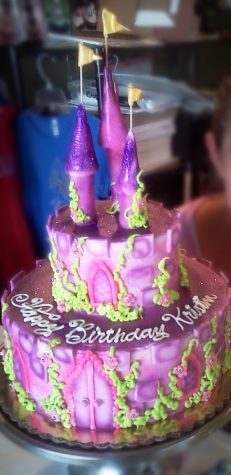Junior Kylie Rodriguez pays particular attention to detail, as shown by this cake designed to look like a castle.