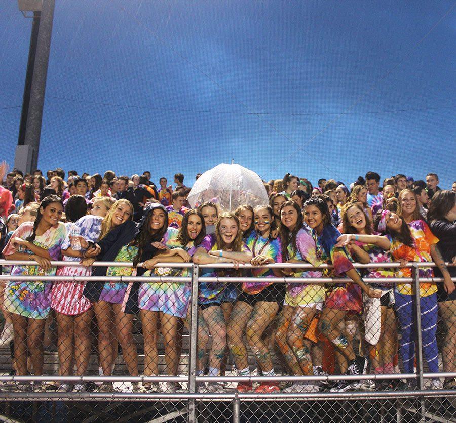 For the second home game of the season., LHS students showed their spirit with colorful apparel to celebrate the tie-dye theme