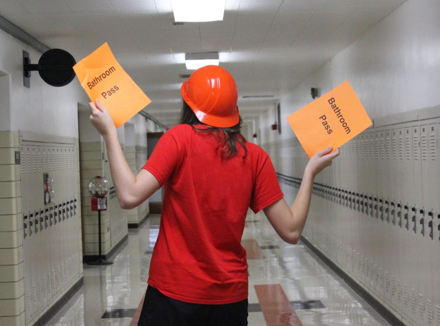 Teachers have different, uncommon bathroom passes like helmets and bathroom bucks