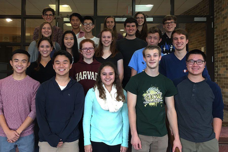 Musicians from Band, Choir, and Orchestra pose for a photo before they performed at the ILMEA Festival this past weekend. 