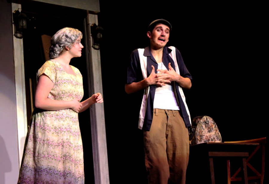 Mia Akers (playing Abuela Claudia) and Zach Pearson (playing Usnavi) sing “Hundreds of Stories” in the second act of the show.