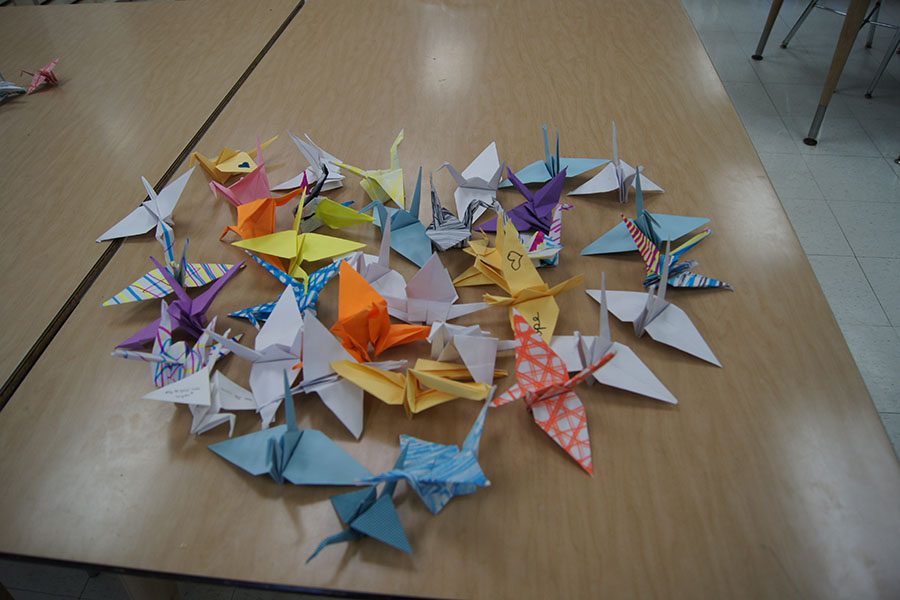 Student+Council+has+collected+the+cranes+and+is+putting+them+up+soon.