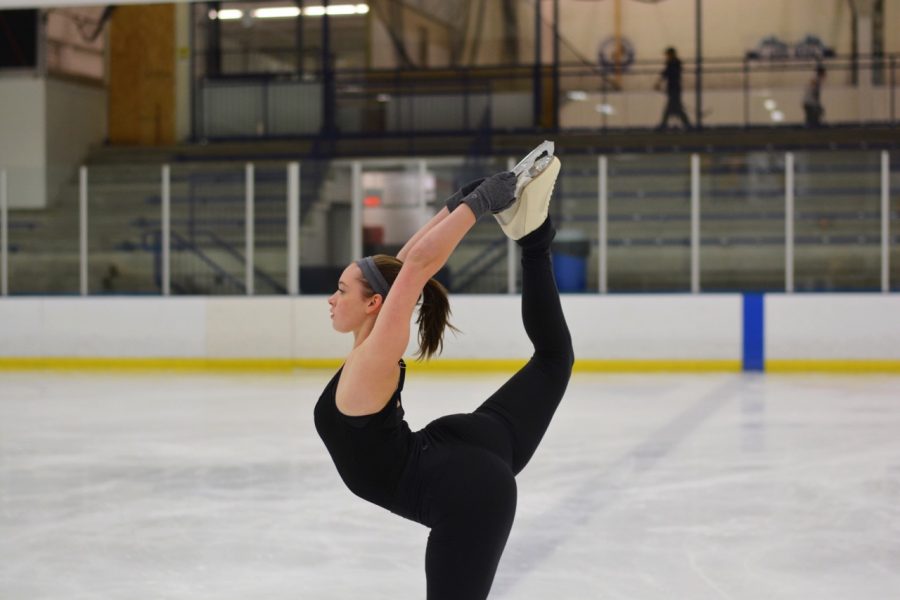 While Sophie Pearson skates across ice, she achieves a Beillman.