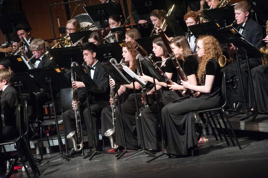 Members of the band performing in a previous concert.