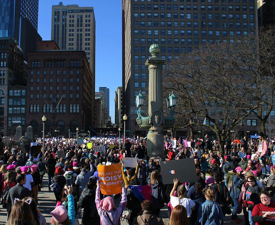 An estimated 250,000 (according to the Chicago Tribune) filled the streets of Chicago and marched for women’s rights. 