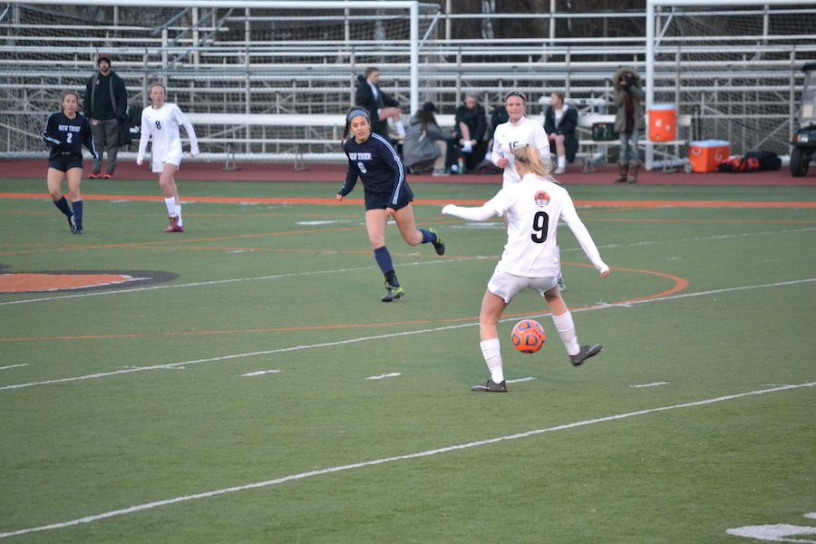 Sophomore Alex Houser (#9) is among several underclass starters in this year's young varsity team.