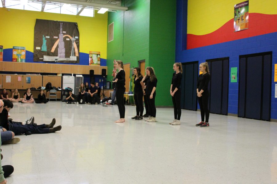 Members of the LHS Dance III class , as well as other dancers, performed several dance routines and explained to Oak Grove students that, at LHS, they are able to participate in dance classes as well as out-of-school dance clubs, such as Orchesis.