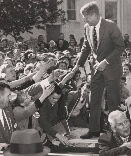 John F. Kennedy campaigned in Libertyville at the Ansel B. Cook Home prior to his election in 1960.