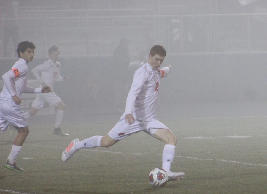 Senior captain Ryan Wittenbrink presses the Cats offense forward at the start of the first half.