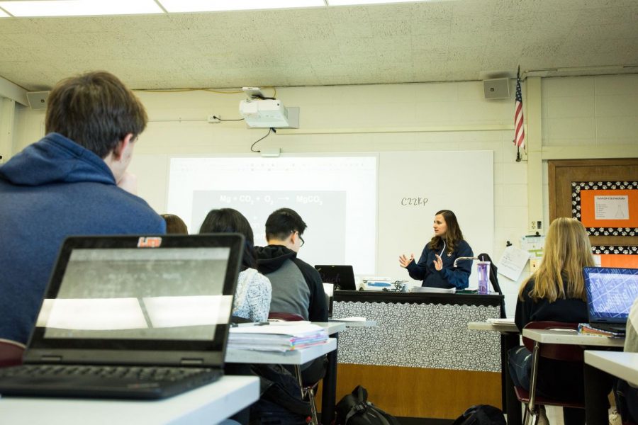 Mrs. Bachar, a science teacher, is the future teacher of the new Blended Chemistry course. Blended Chemistry is available to LHS studetns next year, where studetns can take a course very similar to regular Chemistry, but it will run on a more college-like schedule.