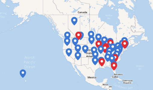 Senior List Interactive Map