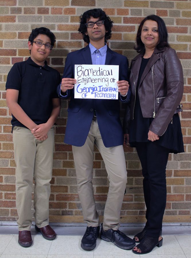 Senior Suraj Rajendran will be studying biomedical engineering at Georgia Institute of Technology. His parents did attend college, but he is the first to attend a university in the United States.
